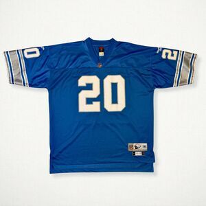 Barry Sanders #20 Detroit Lions 1996 Reebok Throwback Jersey 2XL Blue NFL